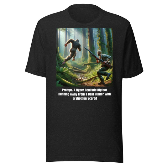 AI Comedy Central: Witty Bigfoot Tee for Artificial Intelligence Lovers
