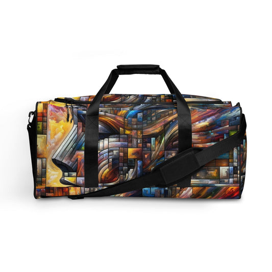 "Vivid Expression: Colorful Modern Artistic Complex Duffle Bag" - AIBUYDESIGN