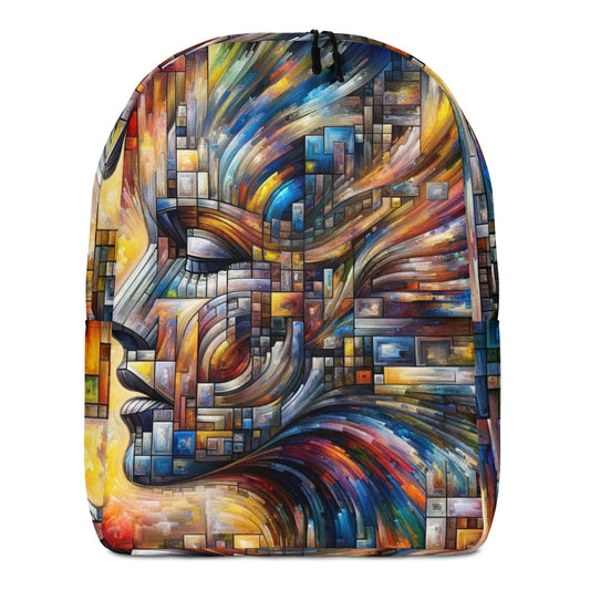 "Vivid Palette: Colorful Modern Art Minimalist Backpack" - AIBUYDESIGN