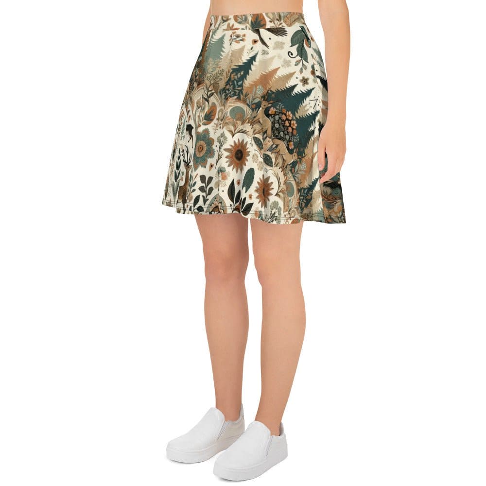"Woodland Whimsy: Luxurious Vintage Forest Cute Artsy Skater Skirt for Women" - AIBUYDESIGN